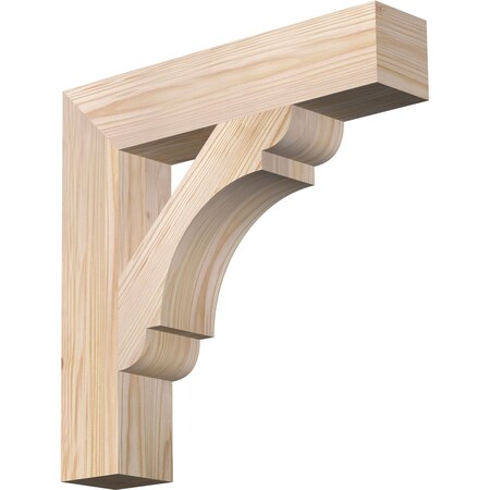 Ekena Millwork Olympic Block Smooth Bracket, Douglas Fir, 3 1/2"W x 18"D x 18"H BKT04X18X18OLY05SDF